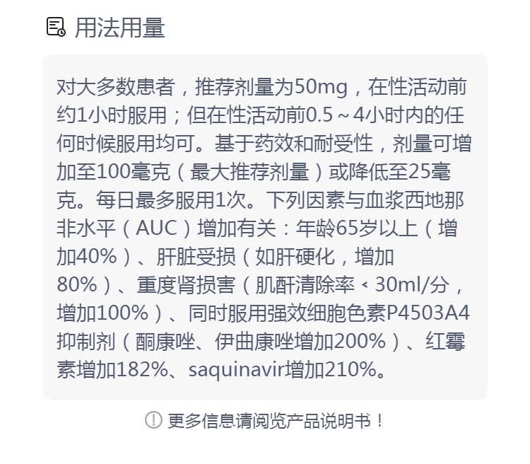 枸橼酸西地那非片(万艾可)(枸橼酸西地那非片)