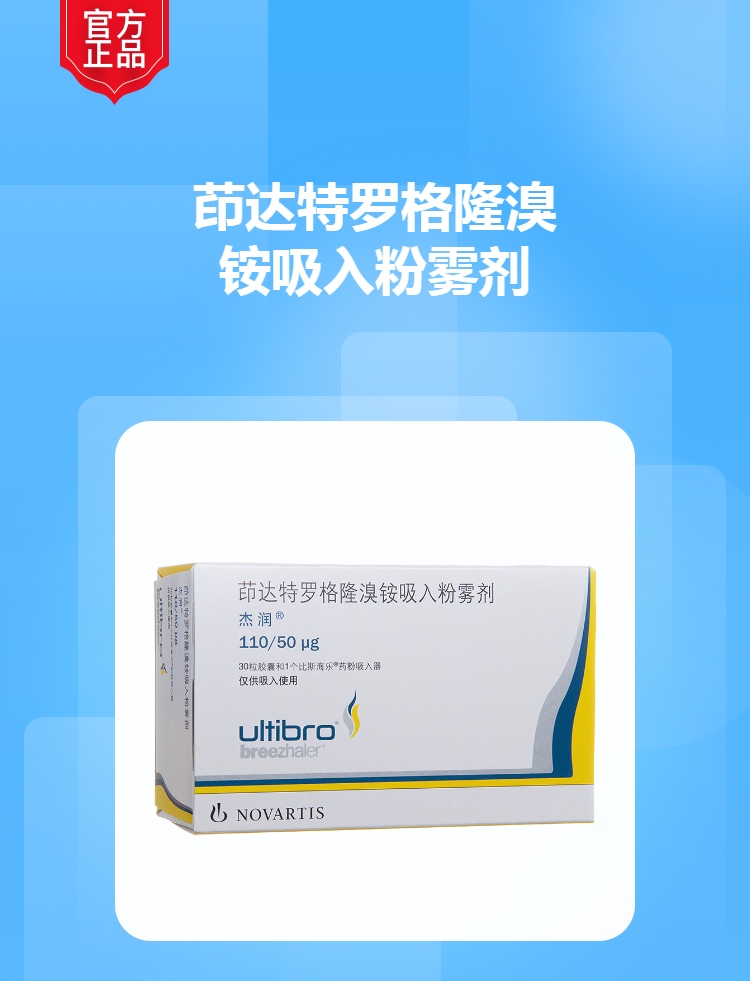 說明書藥品名稱茚達特羅格隆溴銨吸入粉霧劑(傑潤)通用名稱茚達特羅