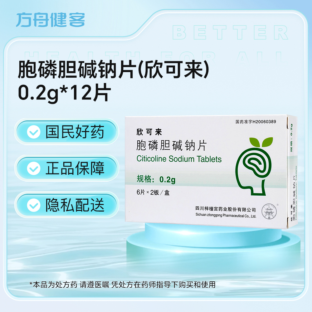 胞磷胆碱钠片