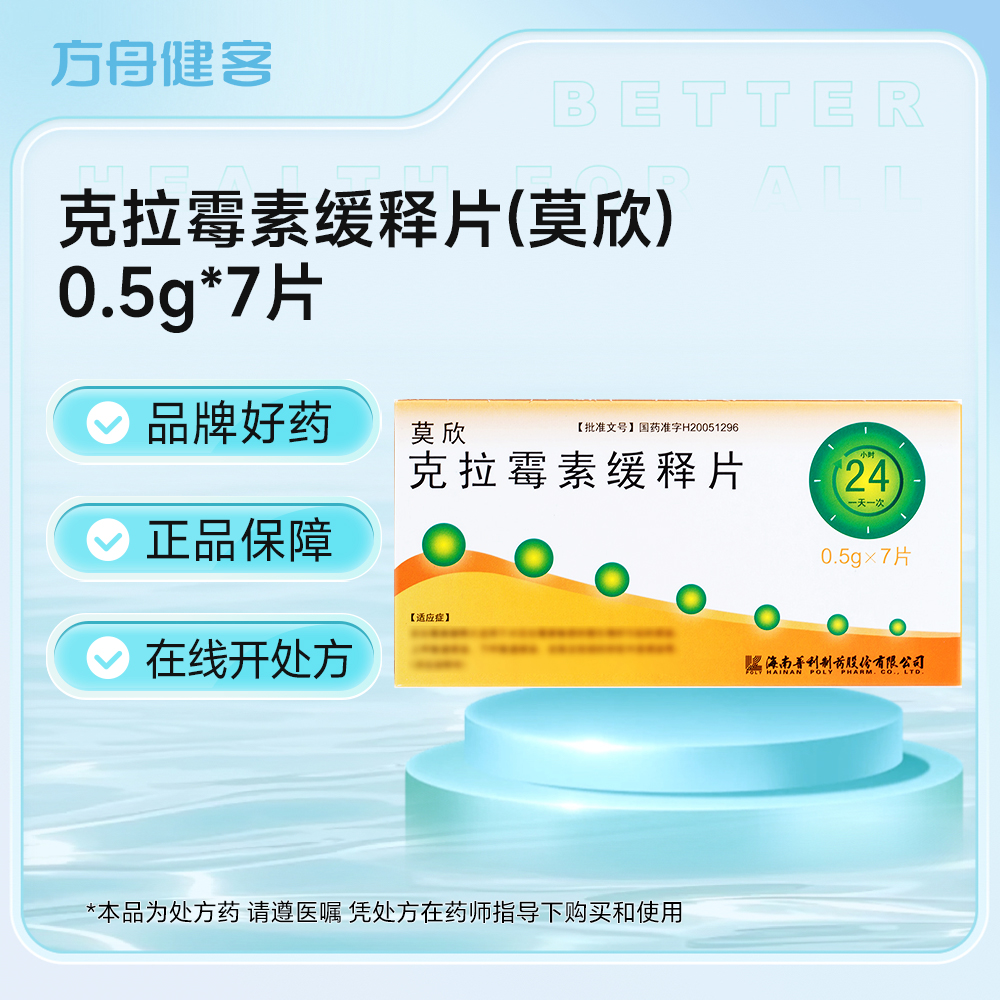 克拉霉素缓释片(莫欣)