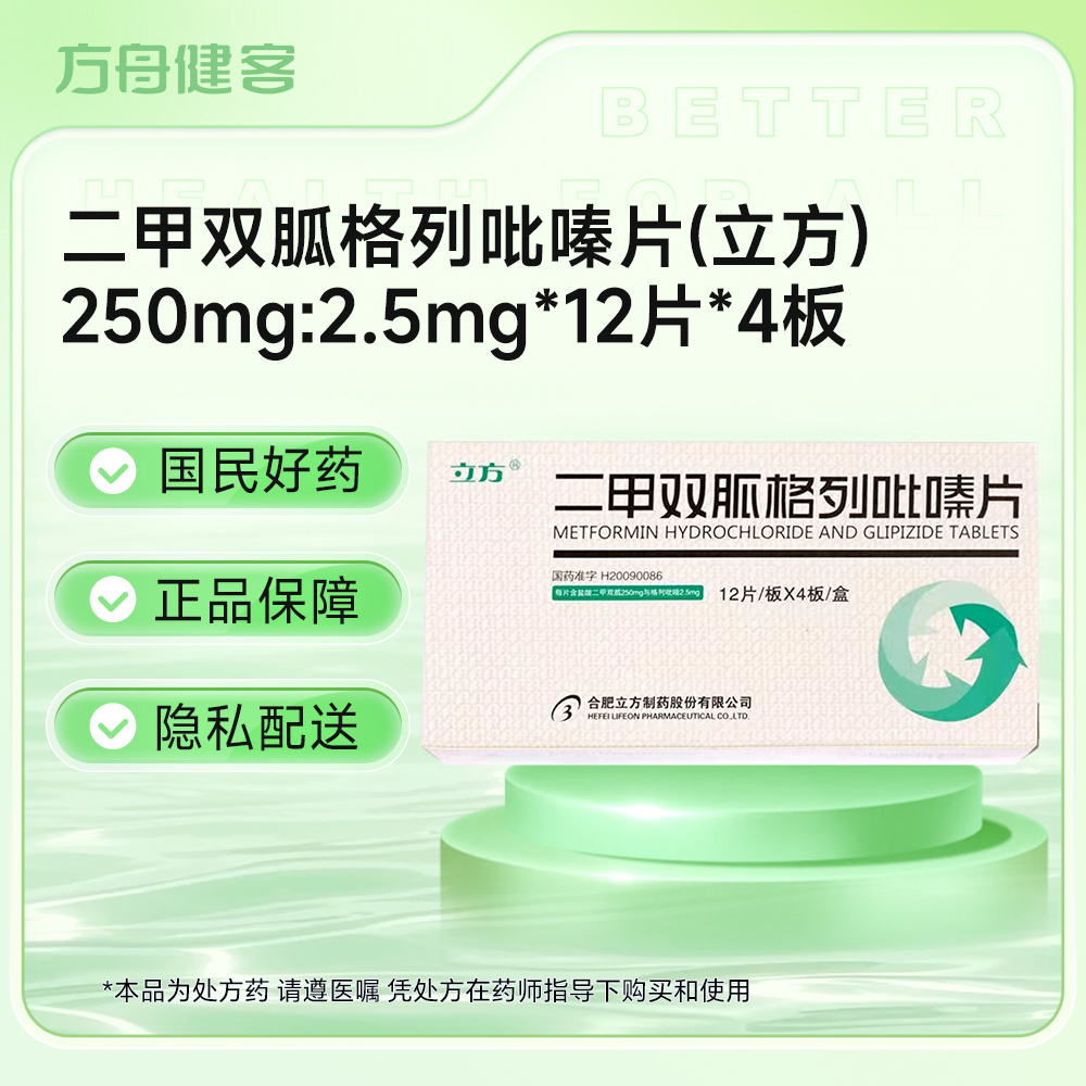 二甲双胍格列吡嗪片(立方)