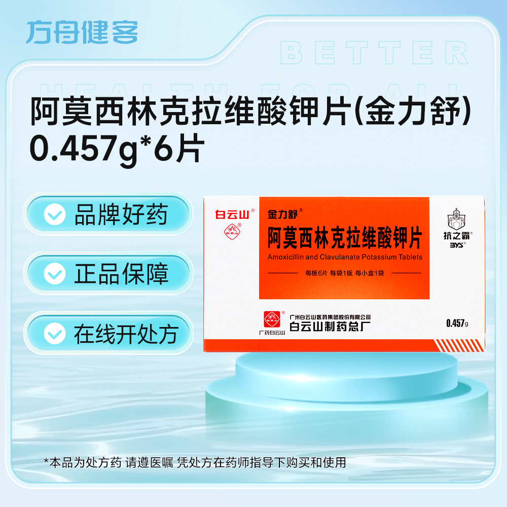 阿莫西林克拉维酸钾片(金力舒)