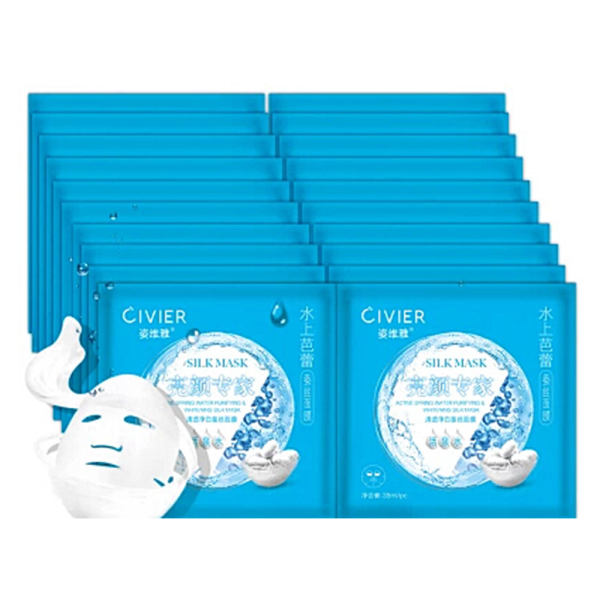 姿维雅活泉水清透净白蚕丝面膜