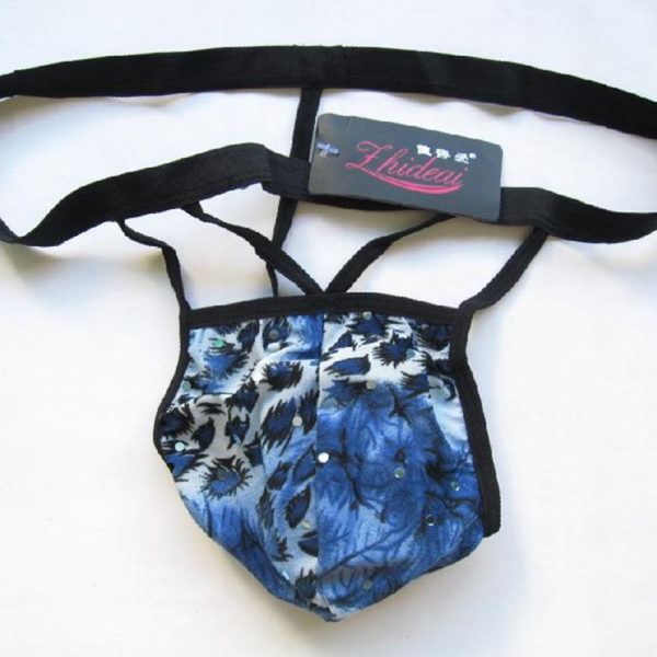 斯托伊stoy情趣内衣男士露pp丁字裤蓝色