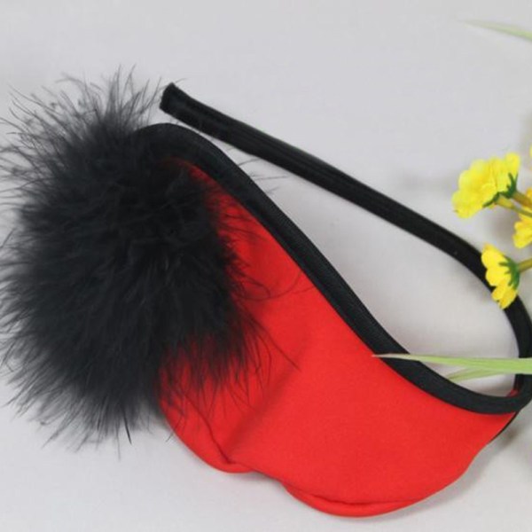 美兰琪情趣内衣男款性感挑逗带毛c字裤红色