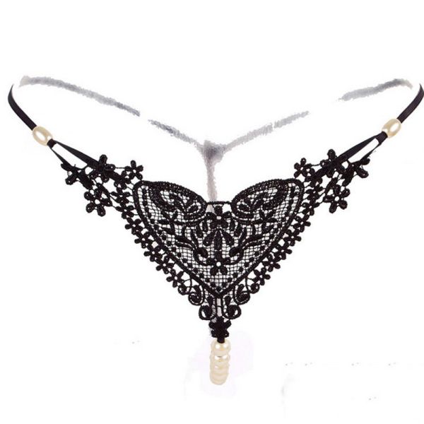 俞兆林 性感开档无痕珍珠按摩丁字裤(6201 黑色)