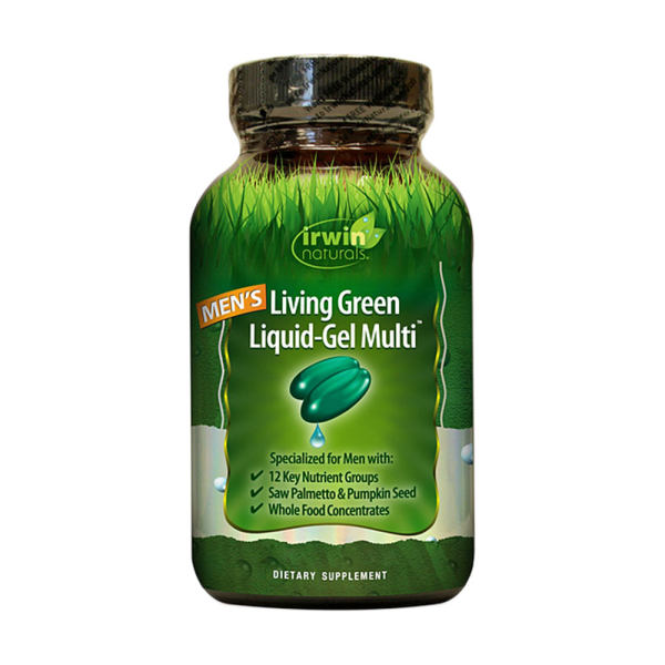 irwinnaturals男士活力绿色液体多维凝胶120粒