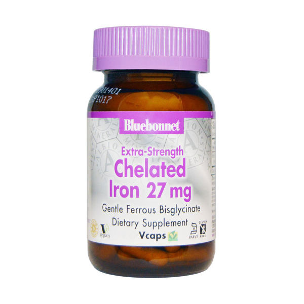 bluebonnetnutrition螯合铁素食胶囊90粒