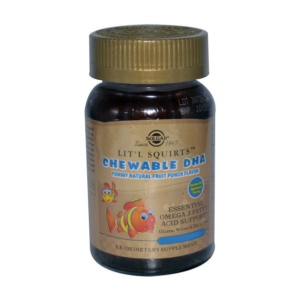 solgarlitlsquirts咀嚼dha咀嚼颗粒120粒