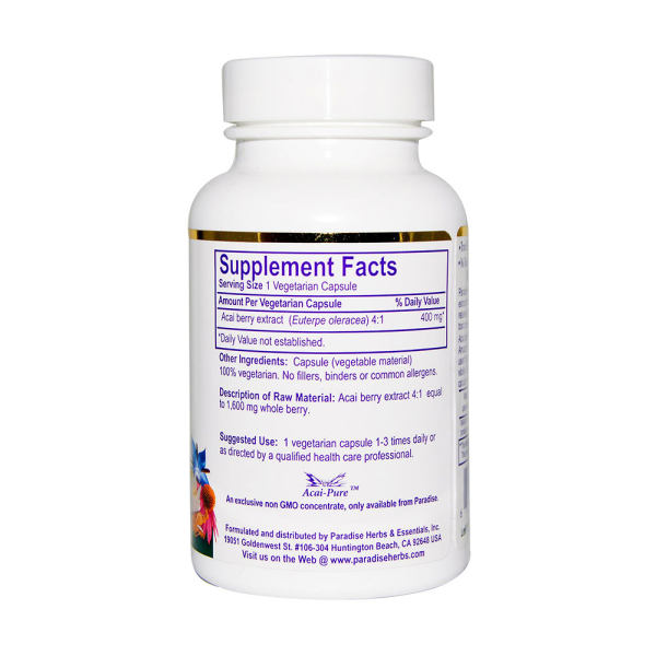 paradiseherbs巴西莓素食胶囊150粒