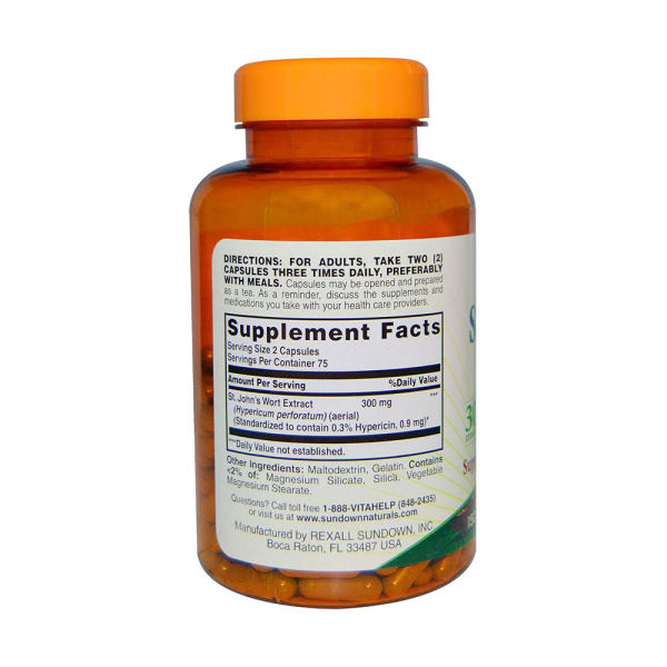 rexallsundownnaturals圣约翰草胶囊300毫克150粒