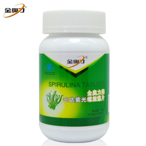 金奥力牌三达紫光螺旋藻片025g片500片2瓶