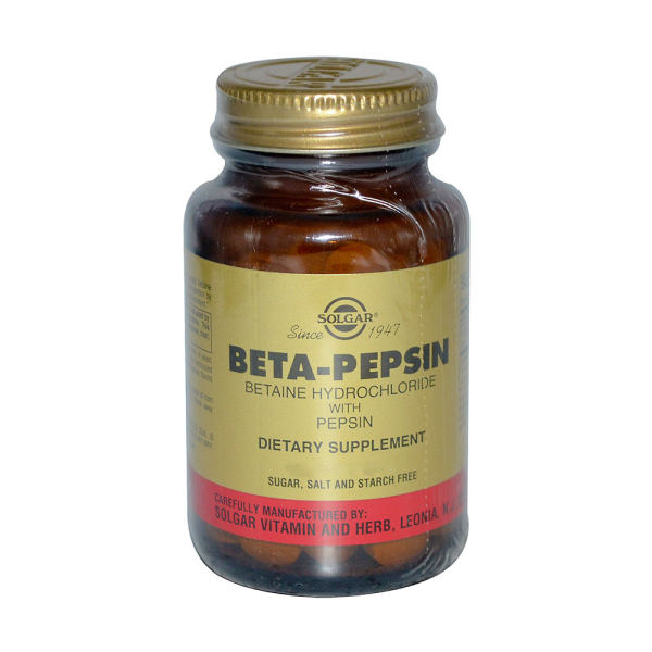 solgar甜菜碱盐酸β胃蛋白酶片120片