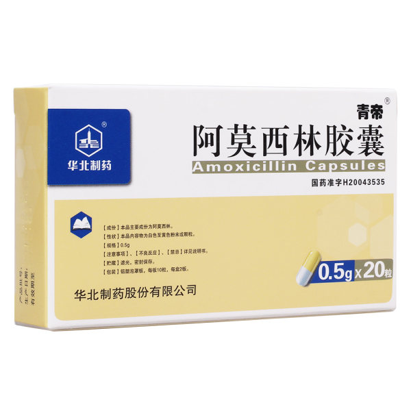 60阿莫西林胶囊(青帝)药品说明处方药需凭处方在药师指导下购买和使用