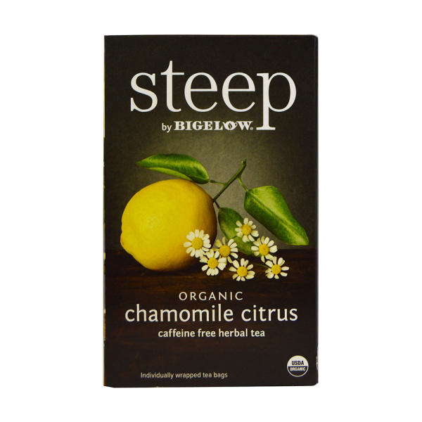 steep organic chamomile citrus herbal tea(bigelow)