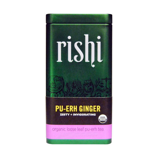 rishi tea puer tea loose leaf organic ginger(30g)