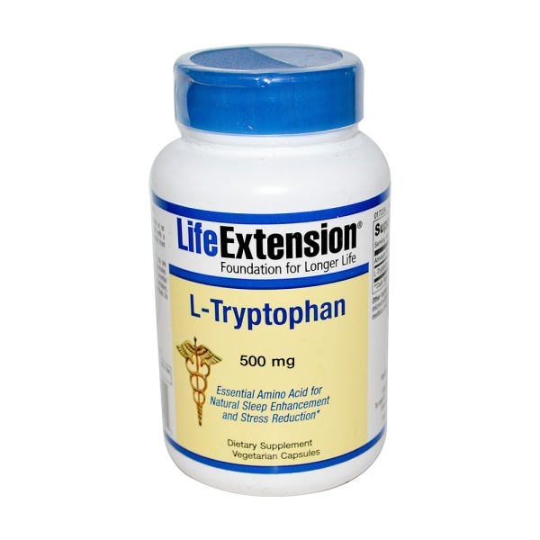 lifeextensionl色氨酸素食胶囊180粒