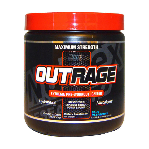 nutrex research labs outrage(蓝树莓味 347克)